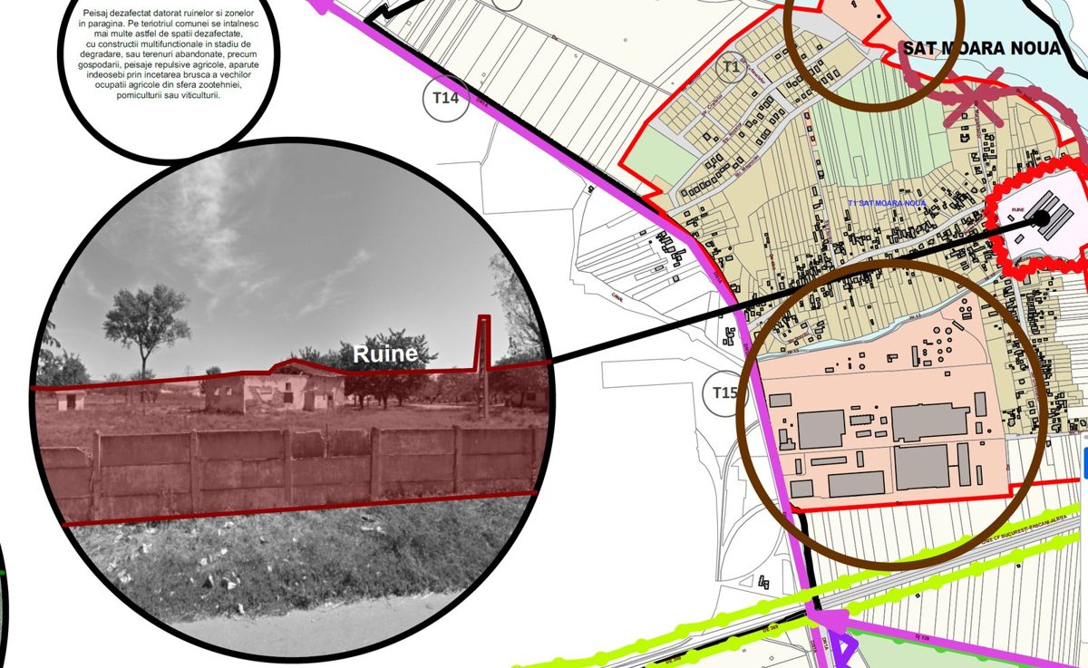 Studiu de peisaj GIS – zone dezafectate, cu fotografii de teren legate de hartă